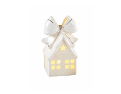 Casetta LED Mascagni Casa in porcellana 9,5 x 6,5 x 13,5 cm
