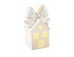 Casetta LED Mascagni Casa in porcellana 10 x 6,5 x 15,5 cm