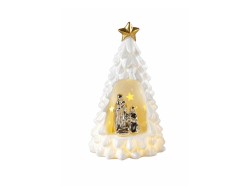 Presepe LED Mascagni Casa in porcellana 12,5 x 21 cm