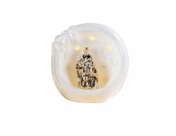 Presepe LED Mascagni Casa in porcellana 15 x 10 x 15 cm