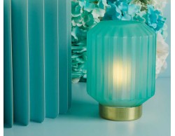 Bomboniera Matrimonio Claraluna 2026 Lampada Piccola Plissettata Azzurro Luce Atmosfera