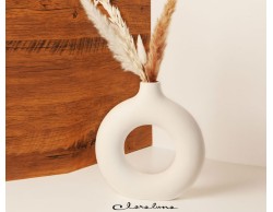 Bomboniera Matrimonio Claraluna vaso con pampas