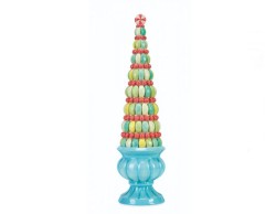Albero Azzurro Decorativo in Resina - 14 x 53 cm