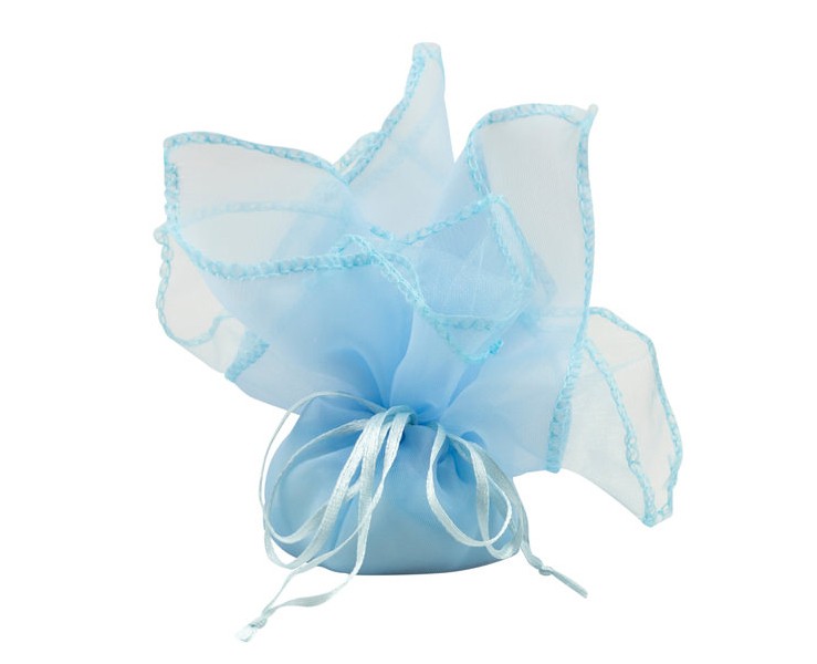 Bomboniera Harmony Battesimo Portafoto Cuore in Legno con orso azzurro - Modello Baby con Box e Fazzoletto su Bomboniere Dolci Emozioni