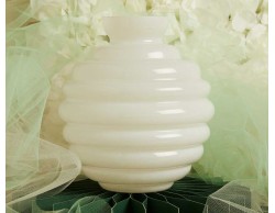 Bomboniera Matrimonio Claraluna 2026 Vaso Grande Bianco in Ceramica Design Moderno a Fasce