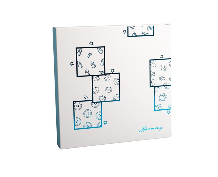 Bomboniera Harmony Battesimo Portafoto Cuore in Legno con Elefante - Modello Baby con Box e Fazzoletto su Bomboniere Dolci Emozioni