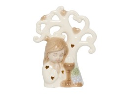 Bomboniera Harmony Prima Comunione bimba comunione con albero porcellana con led