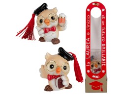 Bomboniera Laurea HAPPY GUFO LAUREA  assortito 2 varianti Etiemme