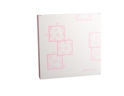 Bomboniera Harmony Battesimo Portafoto Cuore in Legno con orsetto rosa - Modello Baby con Box e Fazzoletto su Bomboniere Dolci Emozioni