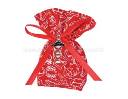 Bomboniera Laurea Biologia ciondolo in bagno argento dna smaltato con sacchetto