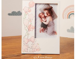 Bomboniera Claraluna Nascita Battesimo compleanno portafoto elefante rosa