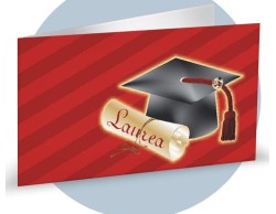 Bigliettino Laurea tocco e pergamena