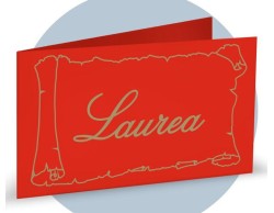 bigliettini bomboniere laurea rossi