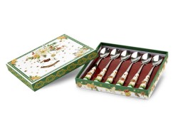 Set 6 Cucchiaini Natalizi 19x17x3 cm - Eleganza Festiva per la Tavola