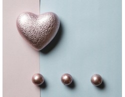 Magnete cuore   rosa opaco claraluna