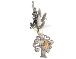 Bomboniera Harmony Icona Profumatore Albero della Vita con Bimba Comunione - Glitter silver