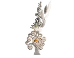 Bomboniera Harmony Icona Profumatore Albero della Vita con Bimbo Comunione - Glitter silver