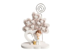 Bomboniera Harmony Albero della Vita con Bimbo Comunione in Resina - Con Box e Fazzoletto