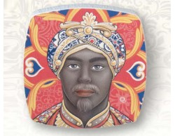 BOMBONIERA TESTA DI MORO DA APPOGGIO DECORATO UOMO CON ORO