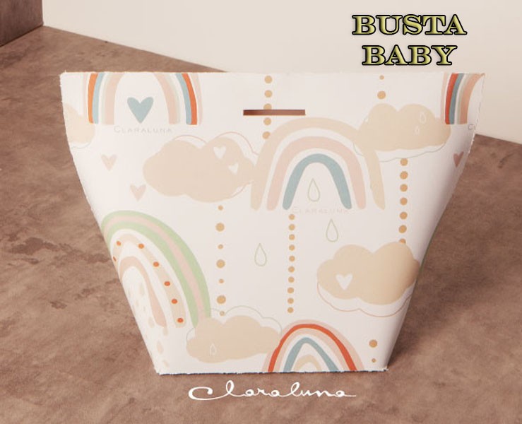 Bomboniera Claraluna Nascita Battesimo compleanno Profumatore con kit essenza arcobaleno azzurro con frase piccolo su Bomboniere Dolci Emozioni