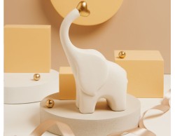 Bomboniera Matrimonio Claraluna Elefantino Bianco con Cuore Oro