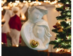 candela profumata coppia porcellana con cuore oro