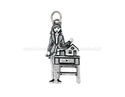 Bomboniera Laurea Architettura Ciondolo in bagno argento donna con scatolina portaconfetti su Bomboniere Dolci Emozioni