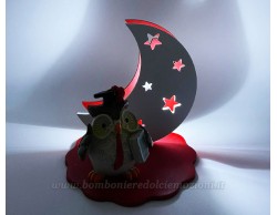 Bomboniera laurea gufo luna con led su Bomboniere Dolci Emozioni