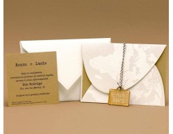 Partecipazione matrimonio tema  viaggio