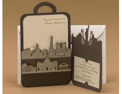 Partecipazione matrimonio tema viaggio su Bomboniere Dolci Emozioni