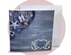 Partecipazione di nozze tema mare