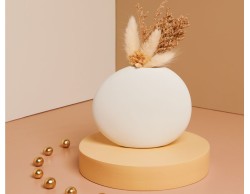 BOMBONIERA MATRIMONIO CLARALUNA VASO LISCIO CON FIORI