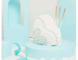 BOMBONIERA MATRIMONIO CLARALUNA DIFFUSORE DECORO CUORE VERDE