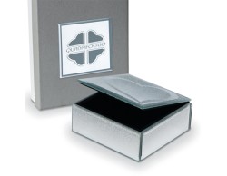 Bomboniera Solidale Box Portaoggetti Diamante Quadrifoglio per Fondazione ABIO