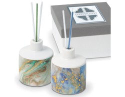 Bomboniera Solidale Diffusore Bronzo 2 Pezzi Quadrifoglio per Fondazione ABIO