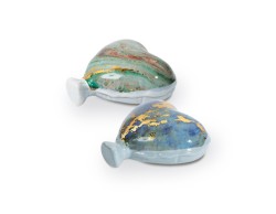 Bomboniera Solidale Cuori Magnete Bronzo Assortito 12 pezzi Quadrifoglio per Fondazione ABIO