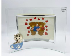 portafoto in vetro bimbo