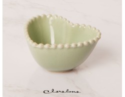 Bomboniera Matrimonio Claraluna piattino ciotolina piccola a forma di cuore verde