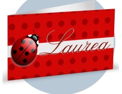 Bigliettino Laurea Coccinella