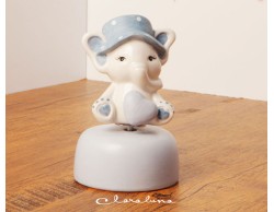 Bomboniera Claraluna Nascita Battesimo compleanno carillon elefante maschio azzurro