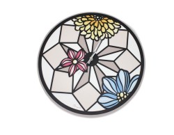 OROLOGIO DA PARETE FIORI MOSAICO
