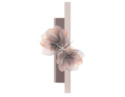 OROLOGIO DA PARETE FIORI VERTICALE NOCCIOLA