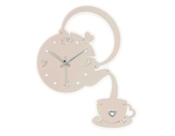 OROLOGIO DA PARETE CUCINA TAZZA NOCCIOLA