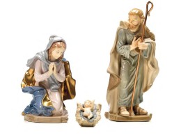 Set Natività  3 Soggetti in Porcellana Navel