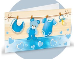 Bigliettini nascita per bomboniere e sacchetti porta confetti