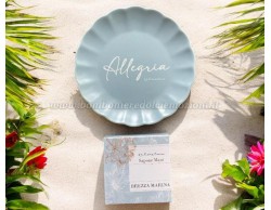 Bomboniera Claraluna "Piattino Allegria" in Porcellana con Sapone Brezza Marina