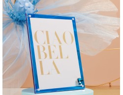 Bomboniera Claraluna Portafoto grande Blu con Cuore