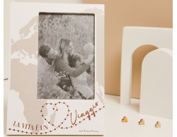 Portafoto Claraluna Tema Viaggio in Legno