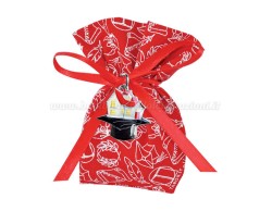 Bomboniera Laurea Architettura ciondolo in bagno argento casa smaltato con sacchetto