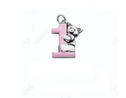 BOMBONIERA COMPLEANNO numero 1 con orsetto rosa